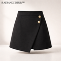 Radiancedeur™ Velour Edge Contemporary Wrap Skirt