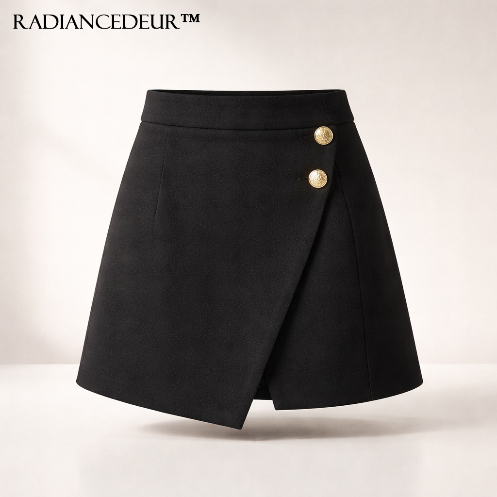 Radiancedeur™ Velour Edge Contemporary Wrap Skirt