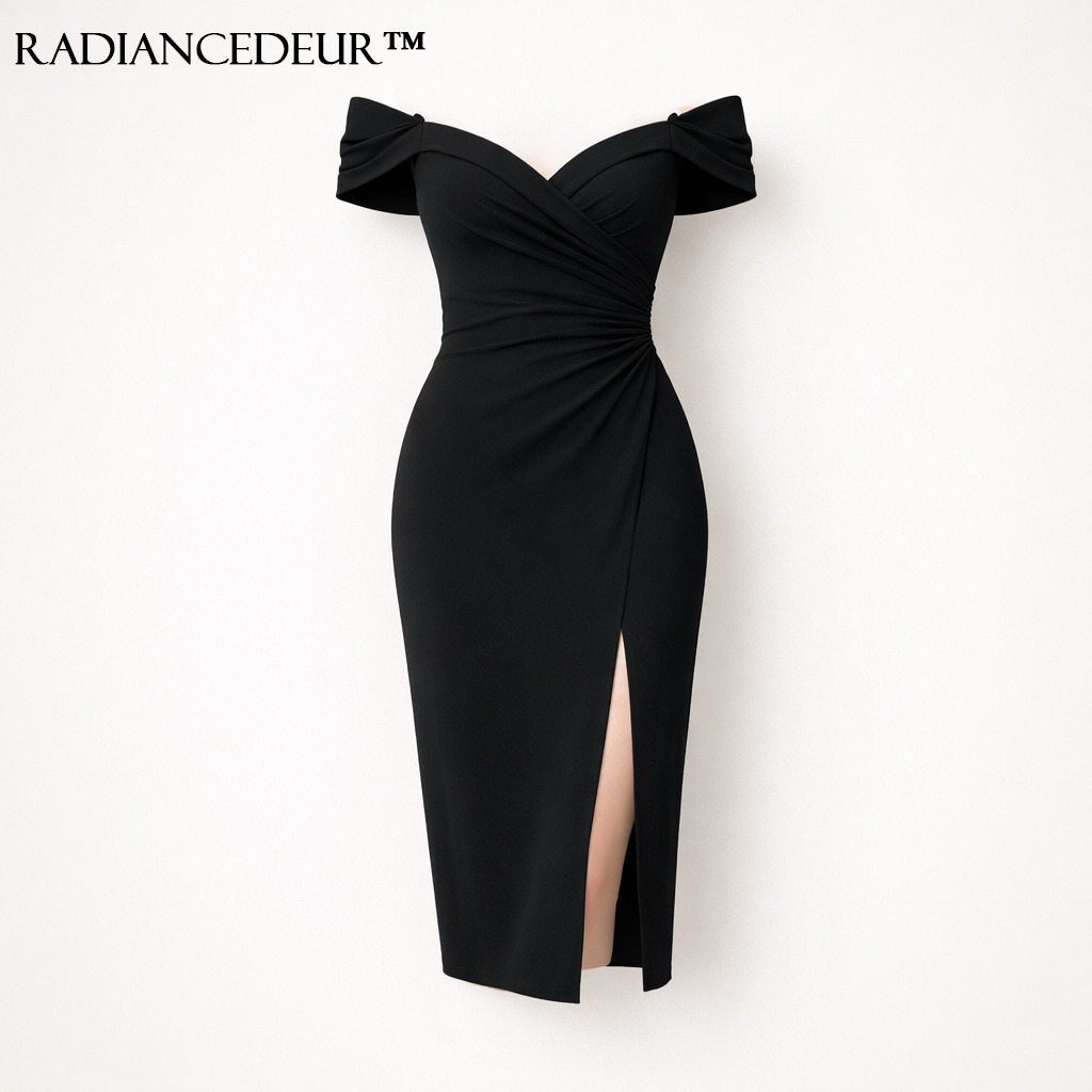 Radiancedeur™ Nocturne Off-Shoulder Sculpt Dress
