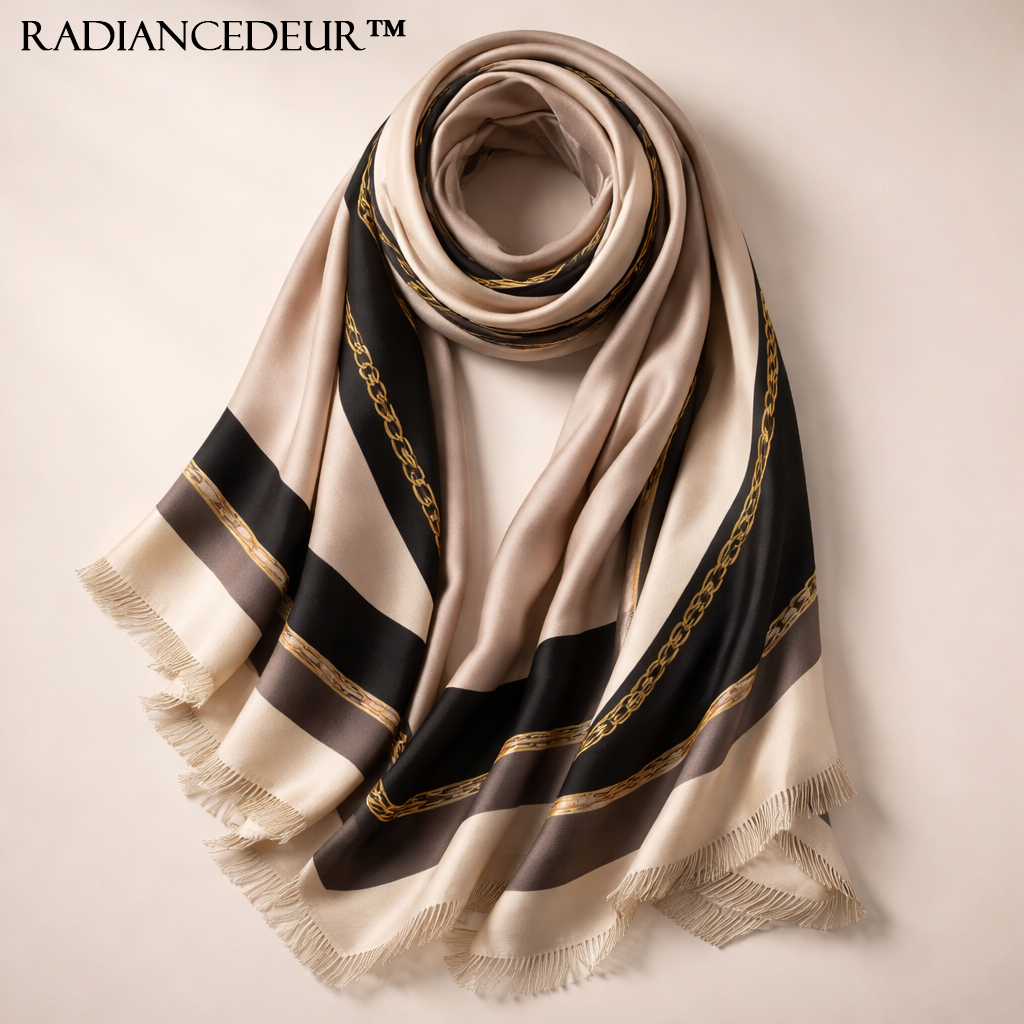 Radiancedeur™ Aurielle Patterned Silk-Blend Scarf